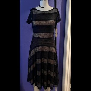 Sangria black/nude lace dress size 10
